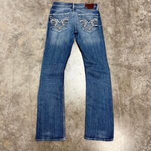 Big Star Medium Wash Distressed Flared Y2K Jeans 26x30